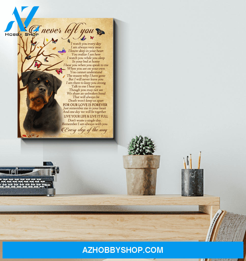 Rottweiler I Never Left You Canvas Canvas Wall Art