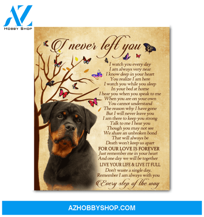Rottweiler I Never Left You Canvas Canvas Wall Art