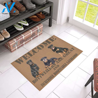Rottweiler Incredible Landlord Doormat Indoor And Outdoor Mat Entrance Rug Sweet Home Decor Housewarming Gift Gift For Friend Family Stem Feminist