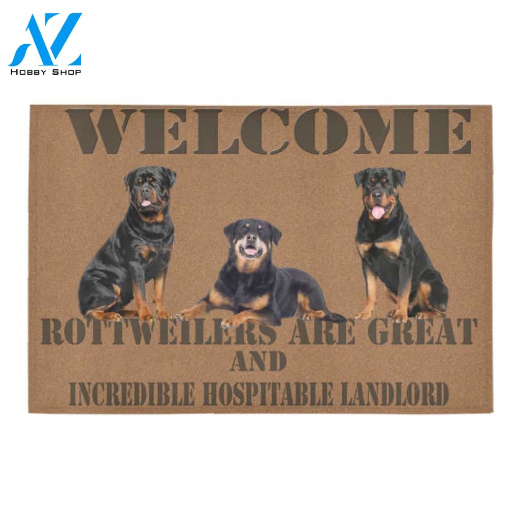 Rottweiler Incredible Landlord Doormat Indoor And Outdoor Mat Entrance Rug Sweet Home Decor Housewarming Gift Gift For Friend Family Stem Feminist