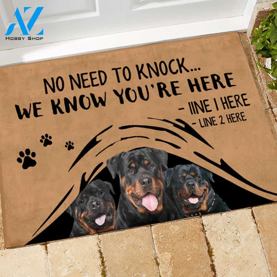 Rottweiler M288 Camping Custom Doormat All Over Printed (6228)