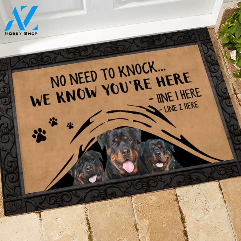 Rottweiler M288 Camping Custom Doormat All Over Printed (6228)