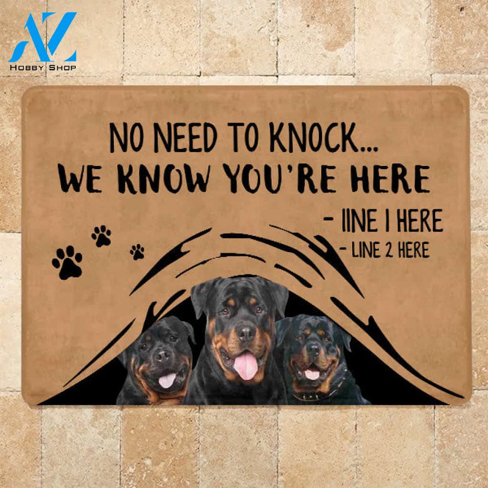 Rottweiler M288 Camping Custom Doormat All Over Printed (6228)
