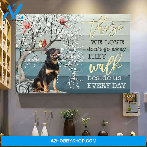 Rottweiler - They walk beside us every day Landscape Canvas Prints - Wall Art