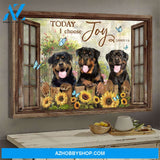 Rottweiler - Today I choose joy - Dog Landscape Canvas Prints, Wall Art