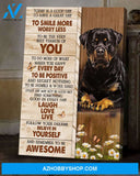 Rottweiler - Today is a good day to have a great day - Dog Portrait Canvas Prints, Wall Art