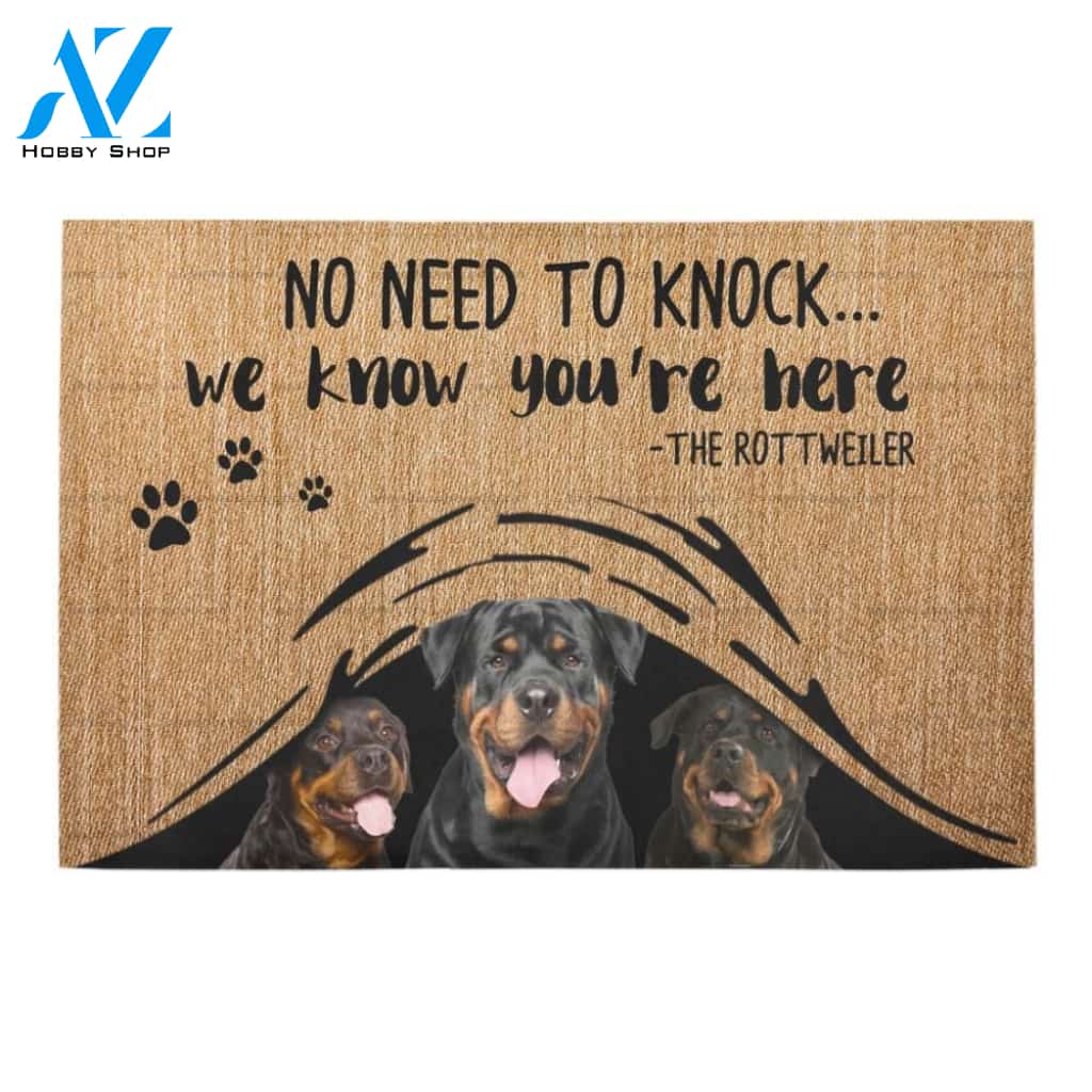 Rottweiler we know Doormat - Welcome Mat - Home Decor