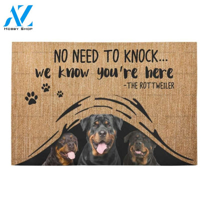 Rottweiler we know Doormat - Welcome Mat - Home Decor