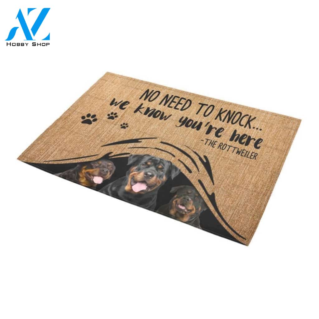Rottweiler we know Doormat - Welcome Mat - Home Decor