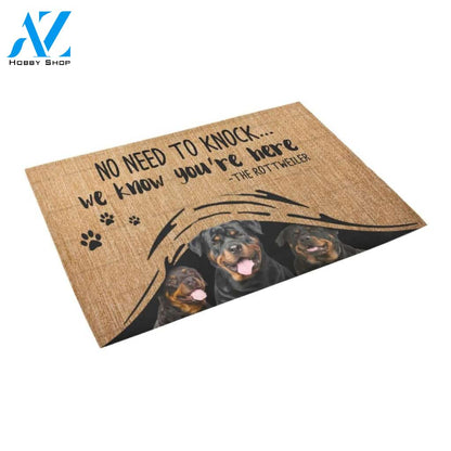 Rottweiler we know Doormat - Welcome Mat - Home Decor