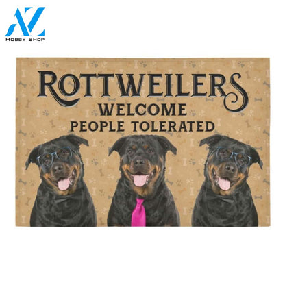 Rottweiler Welcome Doormat - Welcome Mat - Home Decor