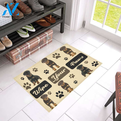 Rottweiler Wipe Your Paws Doormat Indoor And Outdoor Mat Entrance Rug Sweet Home Decor Housewarming Gift Gift For Friend Family Stem Feminist