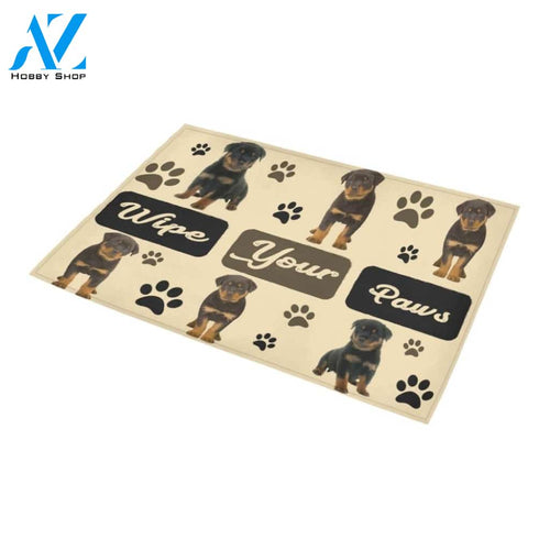Rottweiler Wipe Your Paws Doormat Indoor And Outdoor Mat Entrance Rug Sweet Home Decor Housewarming Gift Gift For Friend Family Stem Feminist
