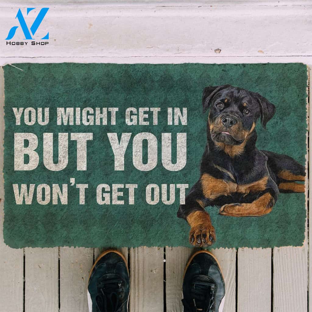 Gearhumans Gearhuman 3D Rottweiler You won't get out Doormat