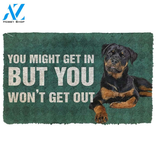 Gearhumans Gearhuman 3D Rottweiler You won't get out Doormat