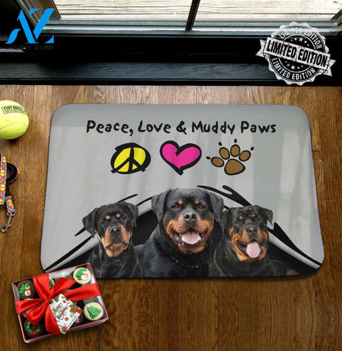 Rottweilers Muddy Paws Doormat