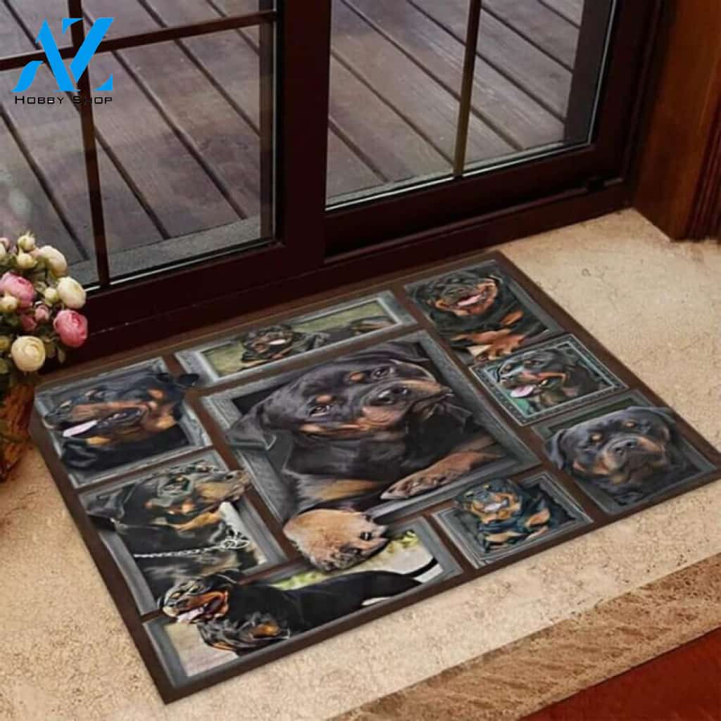 Rottweilers Realistic 3D Doormat | Welcome Mat | House Warming Gift