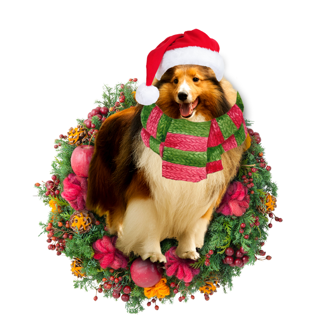 Godmerch- Ornament- Rough Collie Christmas Ornament, Happy Christmas Ornament, Car Ornament