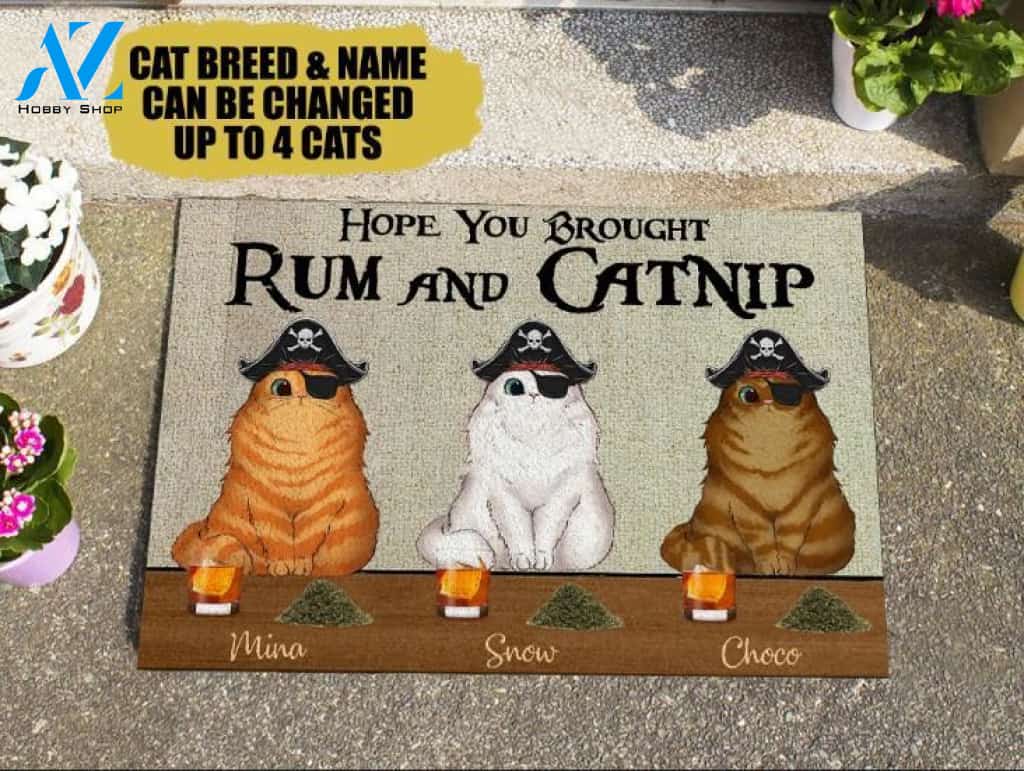 Rum And Catnip Personalized Doormat | Welcome Mat | House Warming Gift