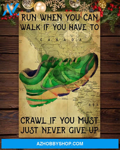 Runners Run When You Can Vertical Canvas Decor, Wall Decor Visual Art