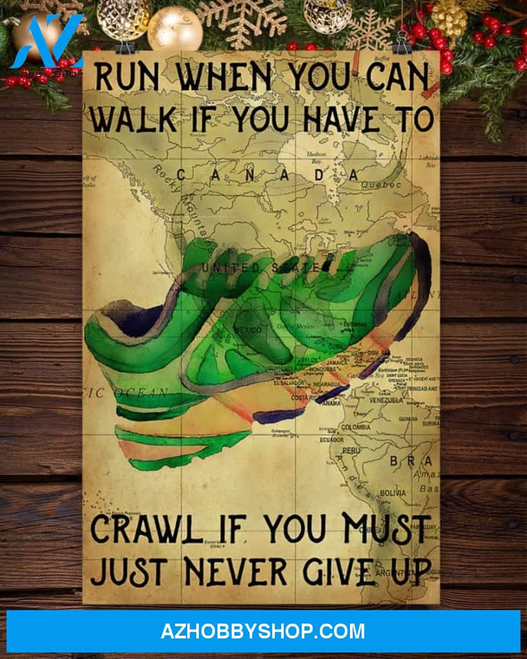 Runners Run When You Can Vertical Canvas Decor, Wall Decor Visual Art