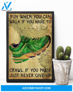 Runners Run When You Can Vertical Canvas Decor, Wall Decor Visual Art