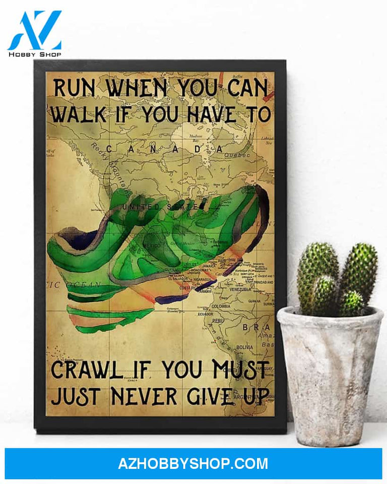 Runners Run When You Can Vertical Canvas Decor, Wall Decor Visual Art
