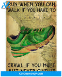 Runners Run When You Can Vertical Canvas Decor, Wall Decor Visual Art