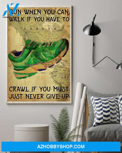 Runners Run When You Can Vertical Canvas Decor, Wall Decor Visual Art