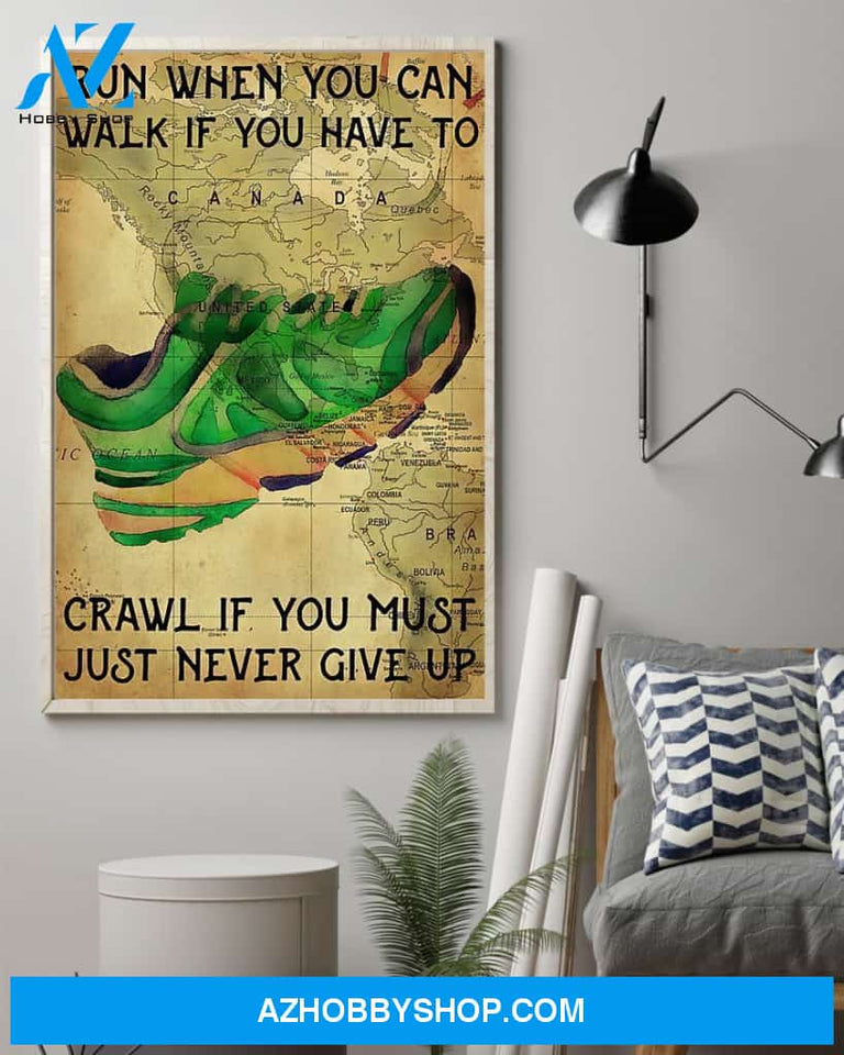Runners Run When You Can Vertical Canvas Decor, Wall Decor Visual Art