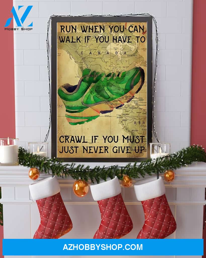 Runners Run When You Can Vertical Canvas Decor, Wall Decor Visual Art