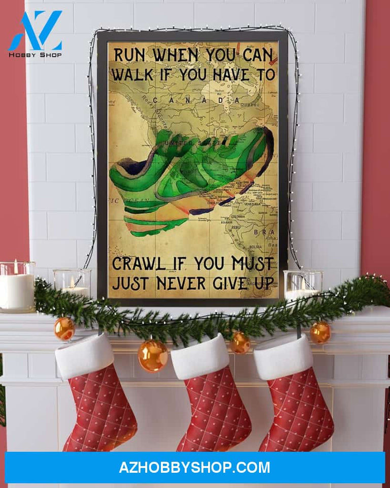 Runners Run When You Can Vertical Canvas Decor, Wall Decor Visual Art