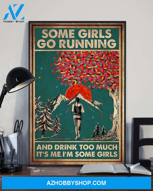 Running Some Girls Go Running And Drink Too Much Vertical Canvas Painting, Wall Decor Visual Art