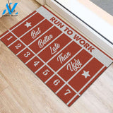 Running Track Better Late Than Ugly Doormat | WELCOME MAT | HOUSE WARMING GIFT