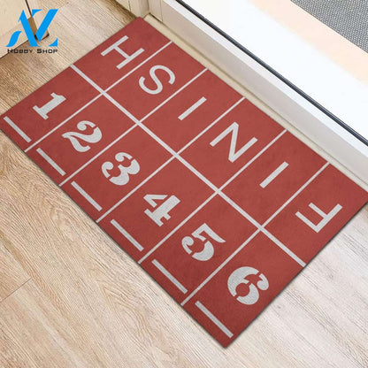 Running Track Doormat Welcome Mat House Warming Gift Home Decor Funny Doormat Gift Idea