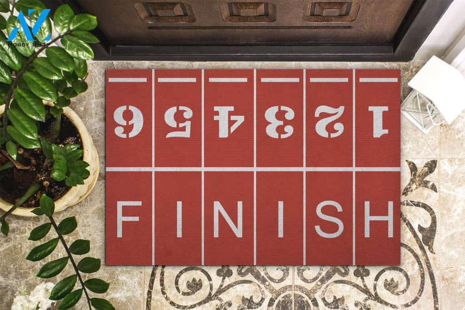 Running Track Funny Indoor And Outdoor Doormat Warm House Gift Welcome Mat Gift For Running Lovers