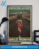 Running When Nothing Goes Right Go Run Vertical Canvas Prints, Wall Decor Visual Art