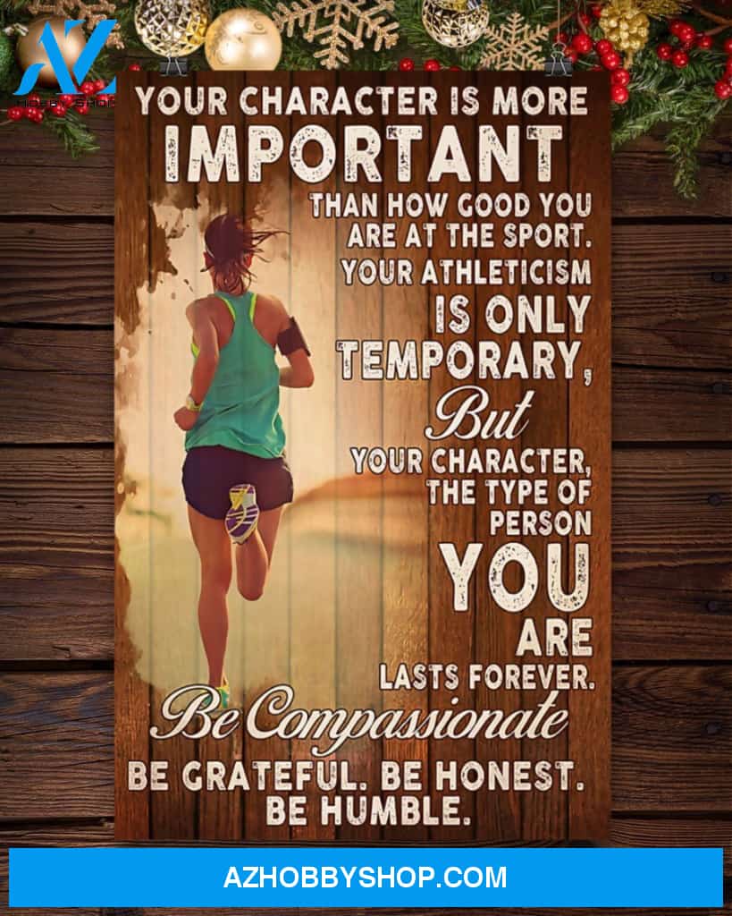 Running Your Character Is More Important Vertical Canvas Prints, Wall Decor Visual Art