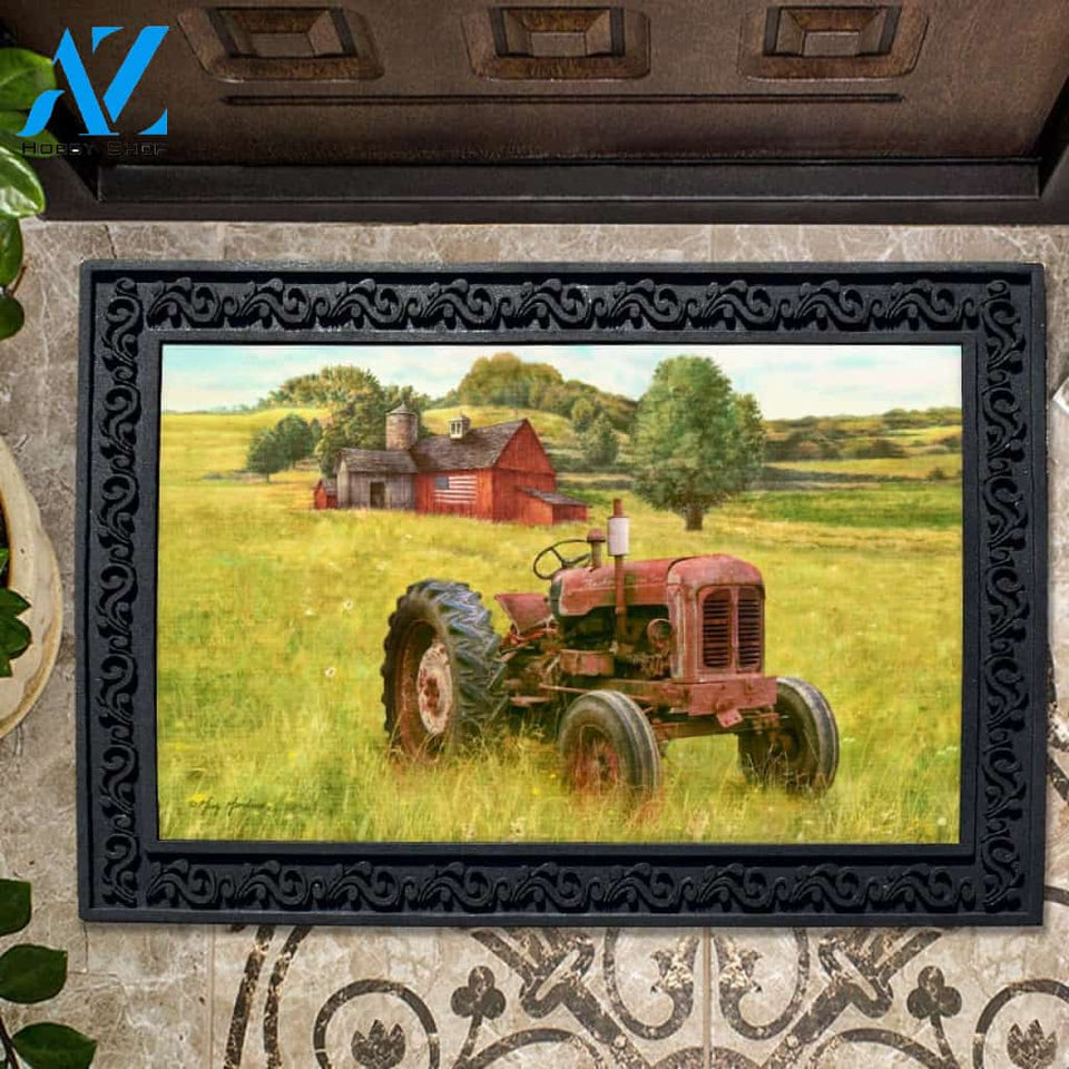 Rustic Brown Tractor Doormat - 18" x 30"