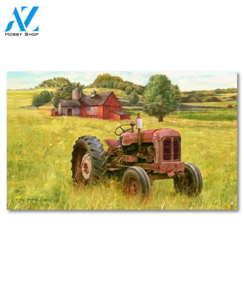 Rustic Brown Tractor Doormat - 18" x 30"