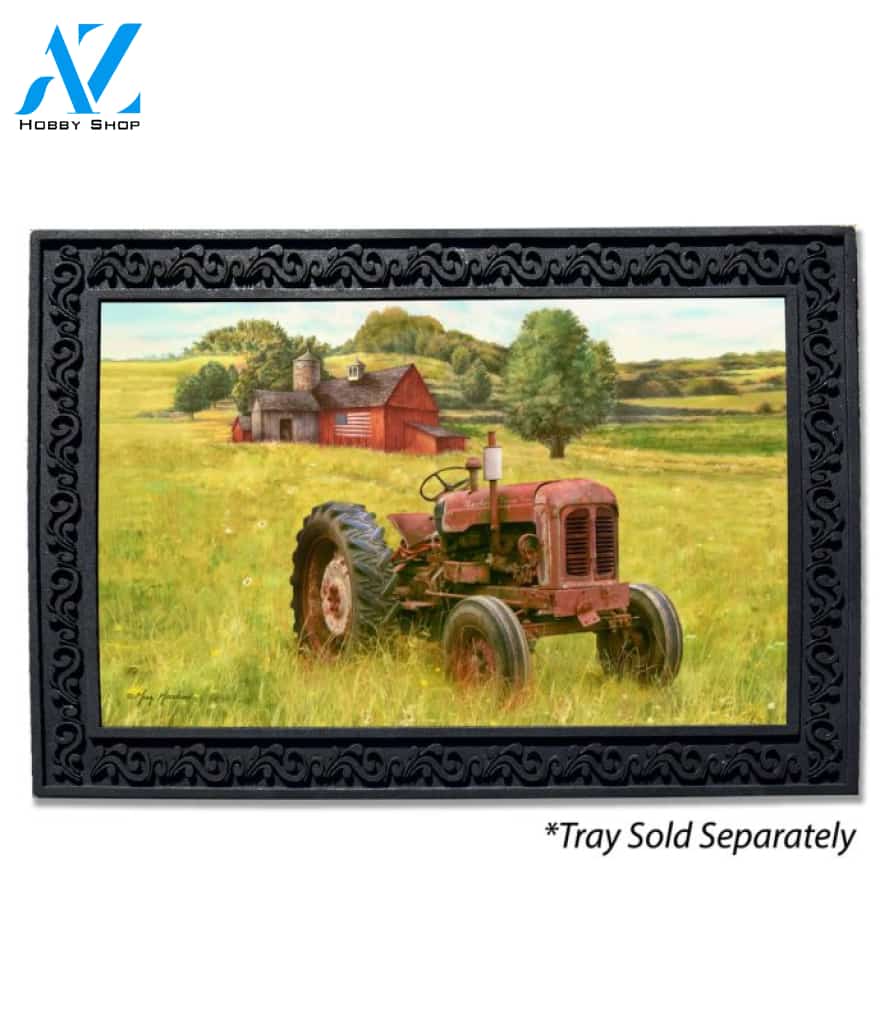 Rustic Brown Tractor Doormat - 18" x 30"