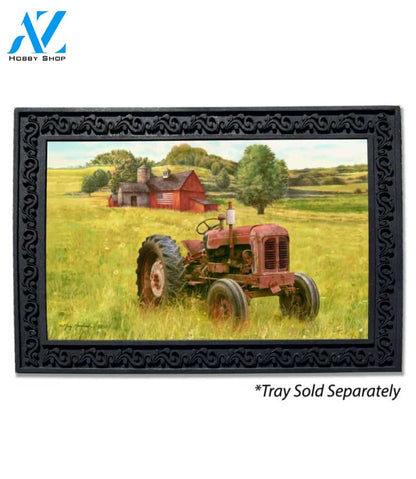 Rustic Brown Tractor Doormat - 18" x 30"