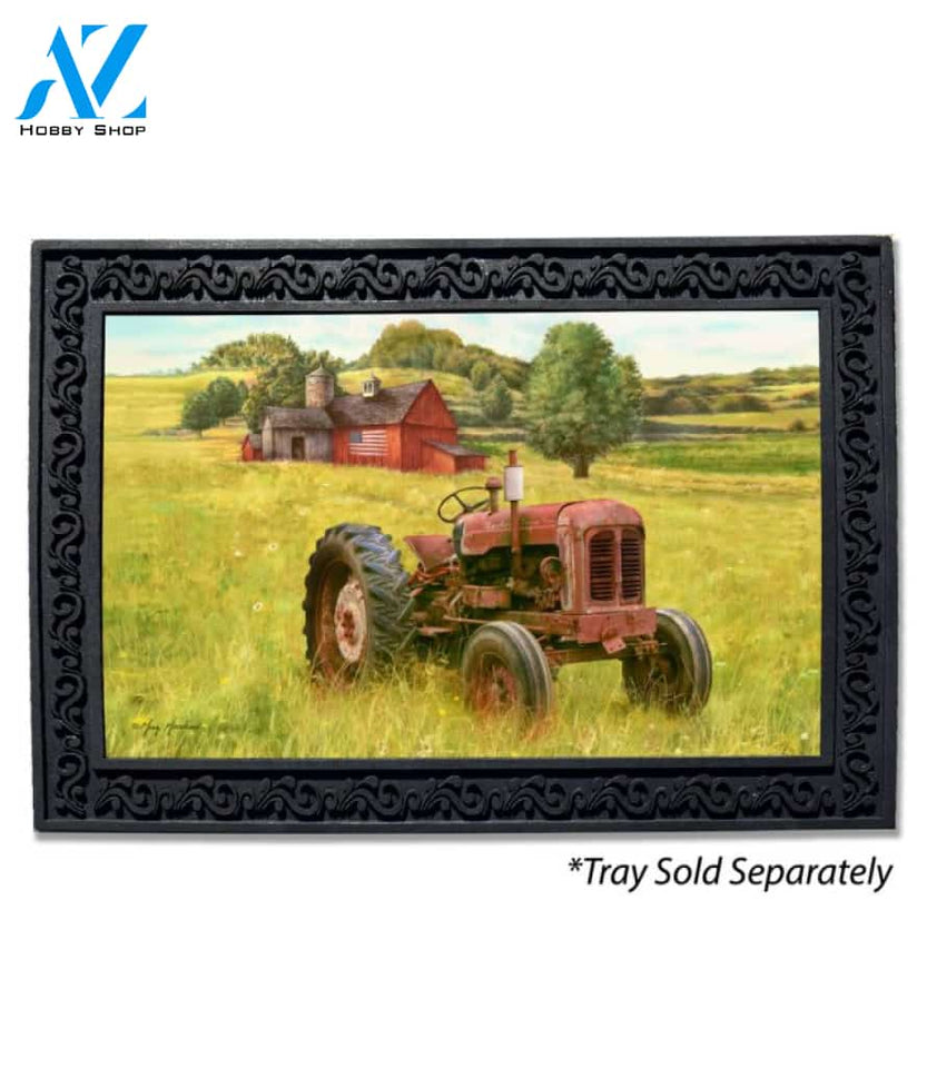 Rustic Brown Tractor Doormat - 18" x 30"