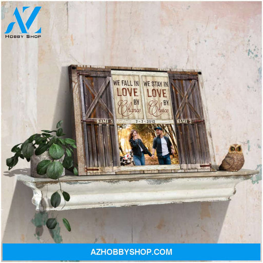 Rustic Canvas Wall Art Meaningful Gift For Her Fall In Love By Chance