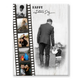 Personalized Father’s Day Photo Collage, Father’s Day Custom Canvas Gift, Dad Birthday Gift