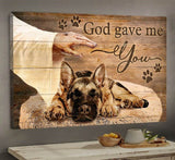German Shepherd, Jesus hand, God gave me you - Matte Canvas