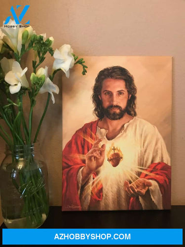 Sacred Heart Of Jesus Canvas And Poster, Wall Decor Visual Art