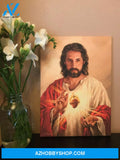 Sacred Heart Of Jesus Canvas And Poster, Wall Decor Visual Art