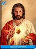 Sacred Heart Of Jesus Canvas And Poster, Wall Decor Visual Art