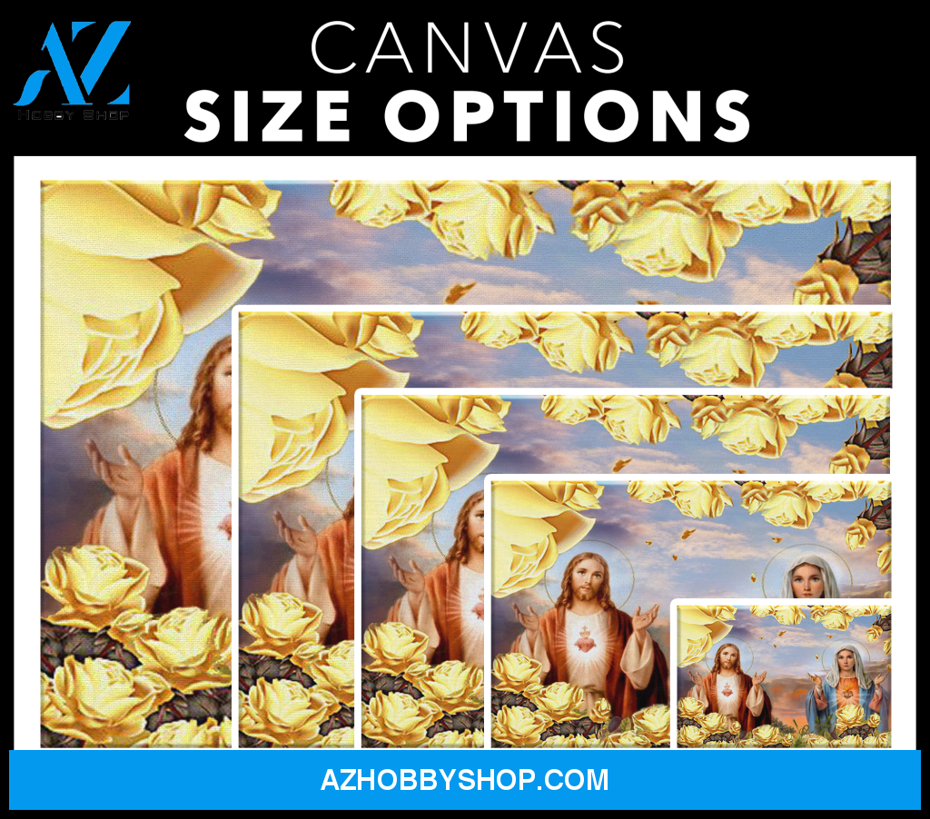 Sacred Hearts of Jesus and Mary Canvas Art